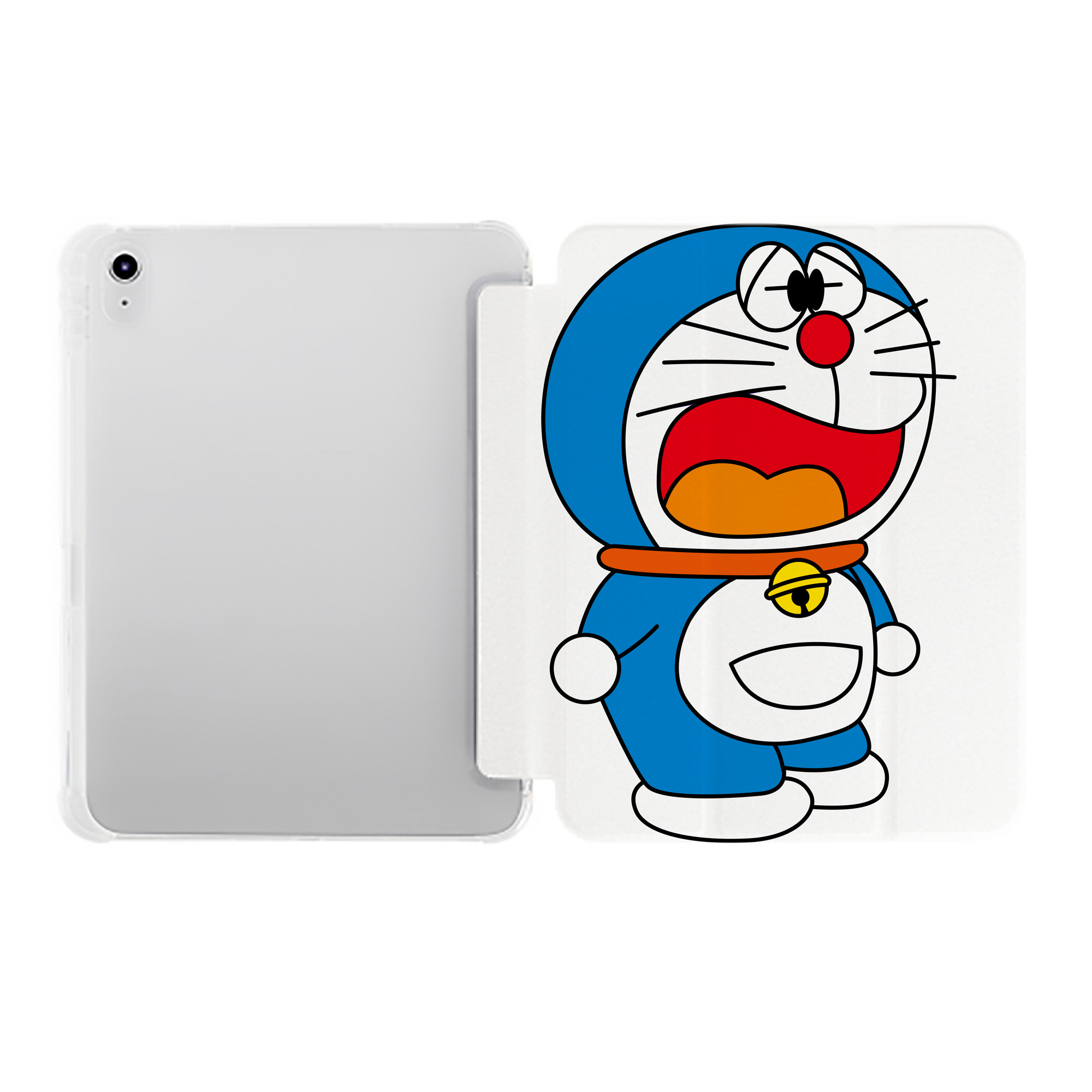 （画像用） ドラえもん Doraemon IPad ケース ペン収納付き 三つ折りスタンド PUレザー×シリコン 対応機種9.5/10.5/10.9インチ